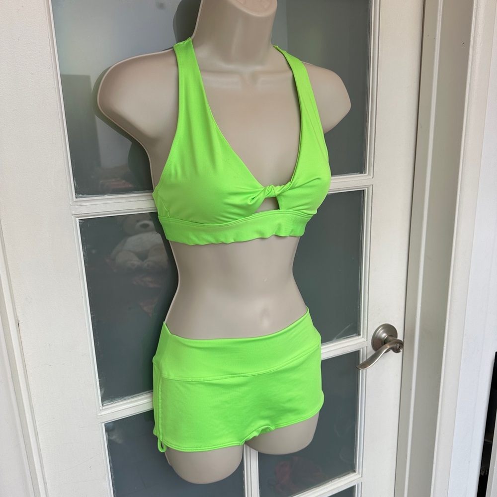 PINK Victoria's Secret Neon Green Swim Set - Picture 2 of 5